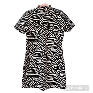MICHAEL Michael Kors Animal Print Short Sleeve Sheath Dress Bone/Black XL NWT
